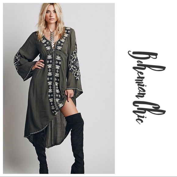 HARLOW-Bohemian Chic HI-Lo Dress
Dark Olive - Picture 3 of 4